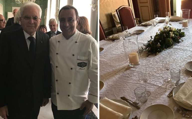 Chef Alessandro Manconi con il presidente Mattarella (Foto Alessandro Manconi)