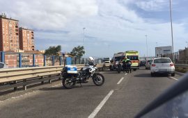 incidente asse mediano traffico rallentato 2