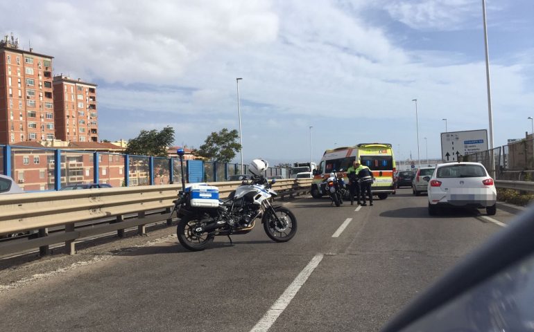 incidente asse mediano traffico rallentato 2
