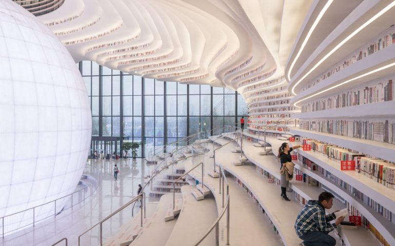 La libreria più bella del Mondo si trova in Cina nel distretto culturale Binhai a Tianjin ed è stata costruita in soli tre anni