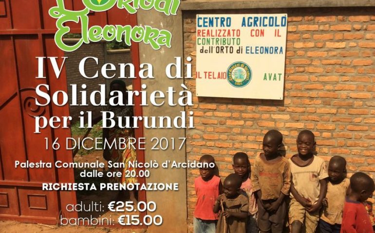 C’è vera ricchezza solo nella condivisione: una cena di solidarietà per i bambini poveri del Burundi