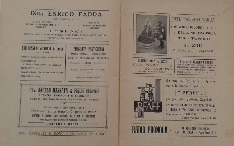 La Cagliari che non c’è più. Le réclame e i costi degli oggetti in un depliant pubblicitario del 1932 (PHOTOGALLERY)
