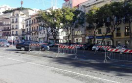 Chiusa l'isola di parcheggio nel largo carlo felice (1)