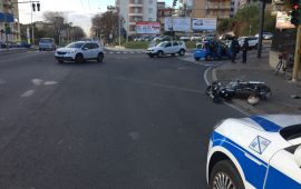 Incidente moto auto viale marconi via sarpi