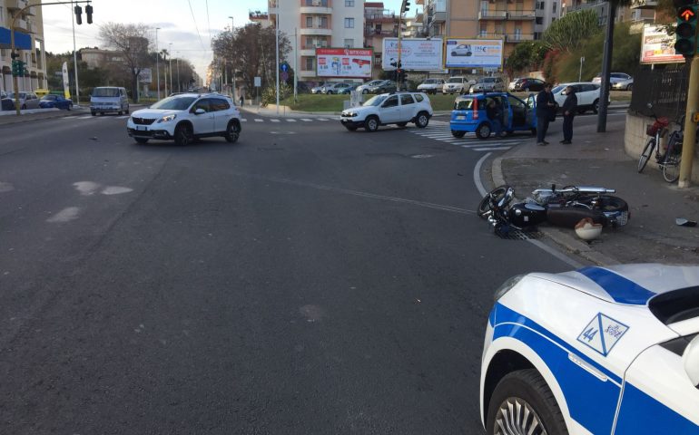 Incidente moto auto viale marconi via sarpi