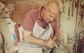 Luigi Nioi maestro di ceramica - Foto di Mario Puddu Sindaco di Assemini