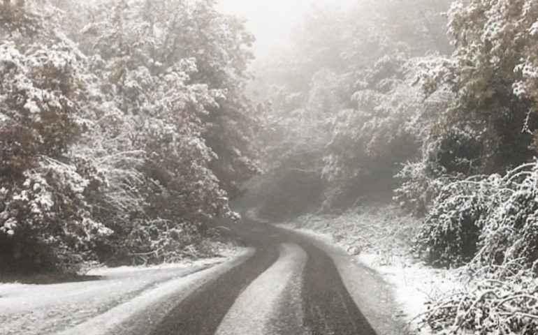Neve questa mattina a Fonni - Foto di Gianni Cugusi (@cugusig su Instagram)