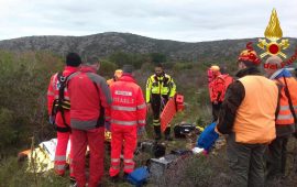 Uomo ferito da un colpo d'arma da fuoco caccia Marrubbiu