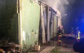 incendio ex mobilificio Quartucciu