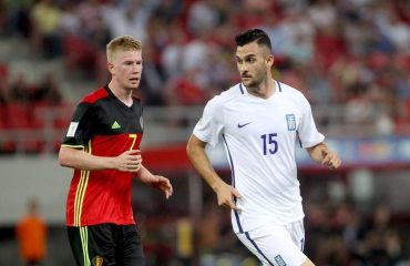 Charalampos Lykogiannis con la maglia della Grecia