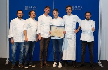 Cristian Cannas di Osini appena diplomato alla scuola di cucina Alma fondata da Gualtiero Marchesi