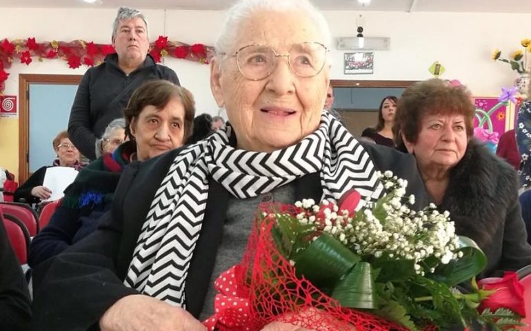 Giovanna Pistidda la donna più anziana dell'isola compie 110 anni - Foto Cra Alghero