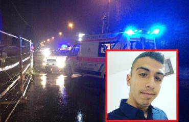 Incidente mortale a Decimoputzu (Foto ANSA) - nel riquadro Mirko Pintus, il giovane di 23 anni che ha perso la vita