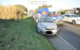 Incidente furgone auto strada statale 131 dir