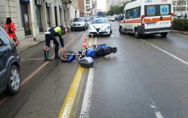 Incidente moto polizia municipale