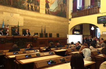 Una seduta del Consiglio Comunale a Cagliari.