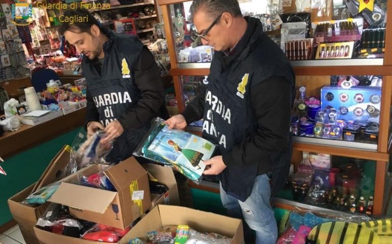 Guardia di Finanza: 12mila articoli sequestrati in quattro diversi interventi tra Cagliari, Quartu, Gonnesa e Pula