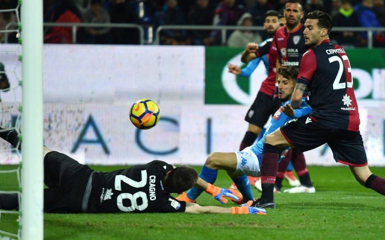 gol mertens cagliari napoli