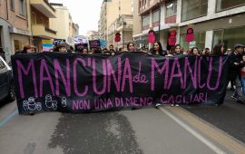 Il corteo dell'8 marzo di Non una di meno a Cagliari (4)