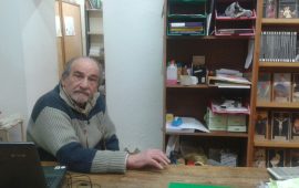 Marco Inguggiato titolare della libreria Più libri di via Cavour a Cagliari