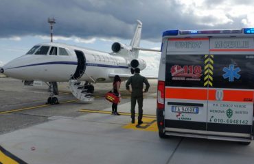falcon trasporto sanitario bimbo un anno Genova