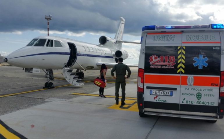 falcon trasporto sanitario bimbo un anno Genova