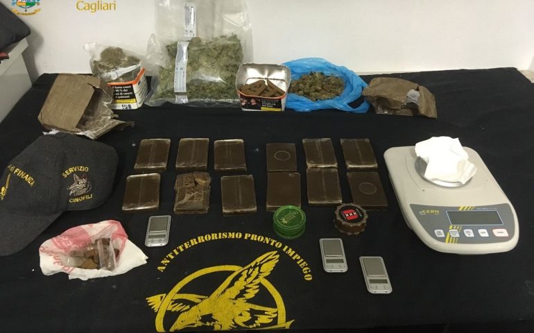 Trovato con oltre 1 chilo e mezzo di droga: 33enne cagliaritano in arresto