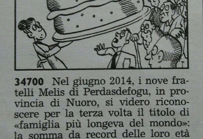 Record longevità per la famiglia Melis che “sbarca” su “La Settimana Enigmistica”