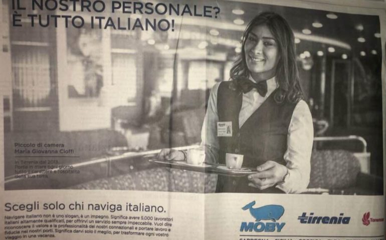 “Naviga Italiano”, lo slogan pubblicitario di Tirrenia e Moby scatena polemiche e l’indignazione di Michela Murgia
