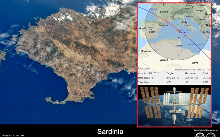Sardegna vista dallo spazio - Foto Ignazio Magnani
