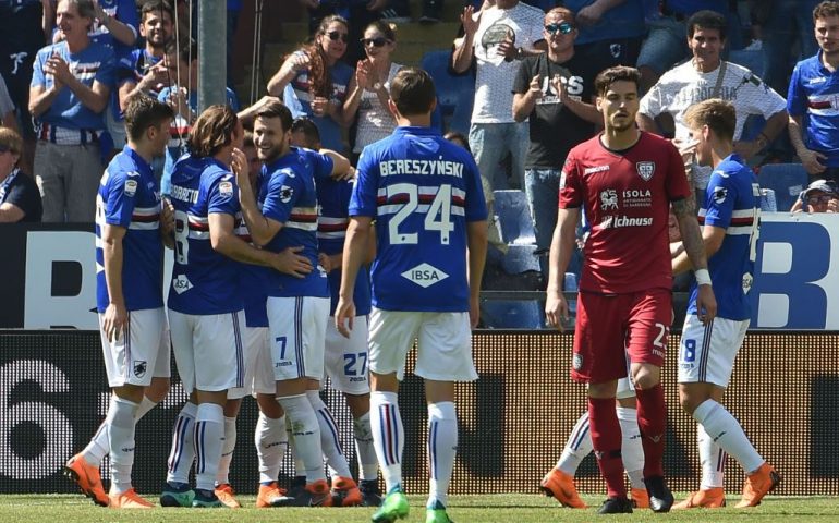 Retrocessione più vicina: il Cagliari perde con la Samp per 4-1 e si mette nei guai