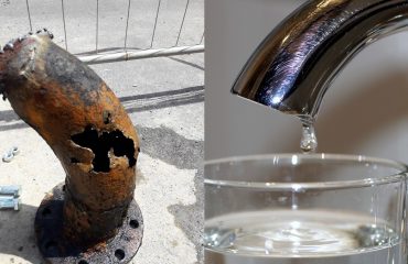 Tubo dell'acqua rotto a Selargius