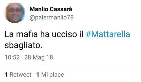 tweet contro mattarella