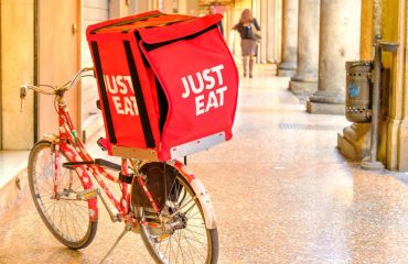 Una bicicletta di un driver di JustEat