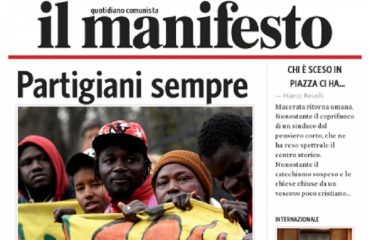 Ilò Manifesto prima pagina
