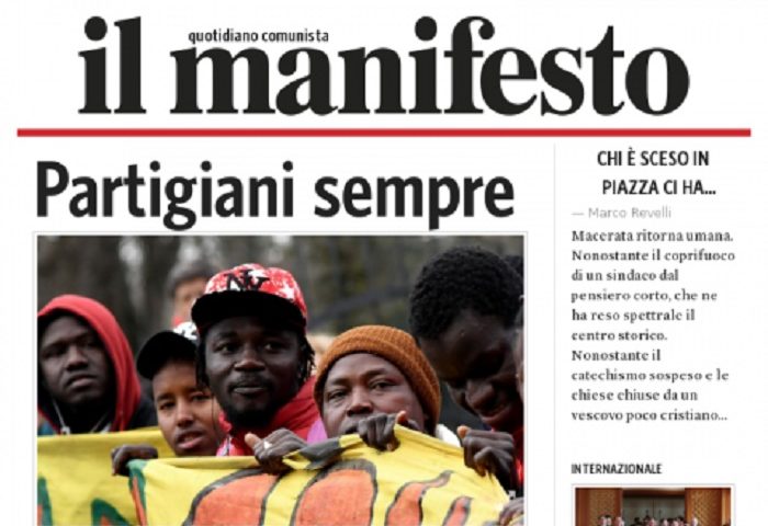 Ilò Manifesto prima pagina