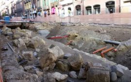 Gli scavi in corso Vittorio Emanuele II in una foto di giugno 2018