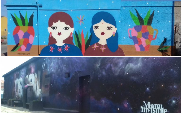 Assemini: completati murales di Manu Invisible e La Fille Bertha, con il progetto InnamorArt la cittadina è sempre più colorata