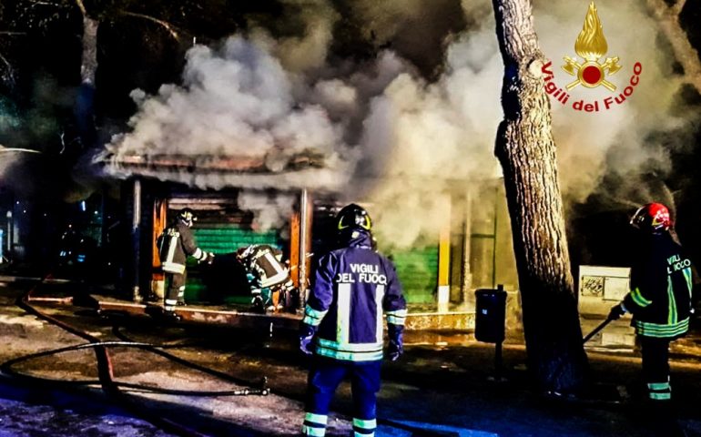 incendio viale buoncammino