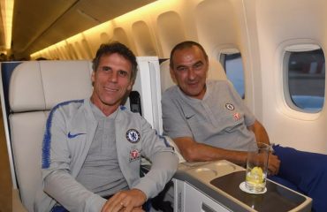 Gianfranco Zola e Maurizio Sarri al Chelsea insieme