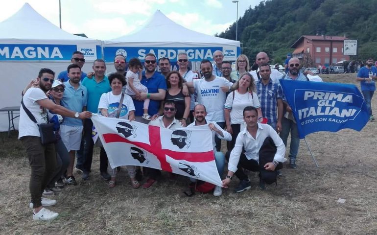 Militanti sardi della Lega a Pontida