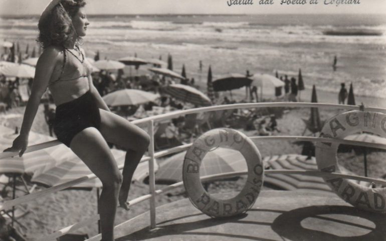 La Cagliari che non c’è più: il Poetto in una foto in bianco e nero del 1938