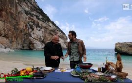 Federico Quaranta di Linea Verde a Cala Mariolu