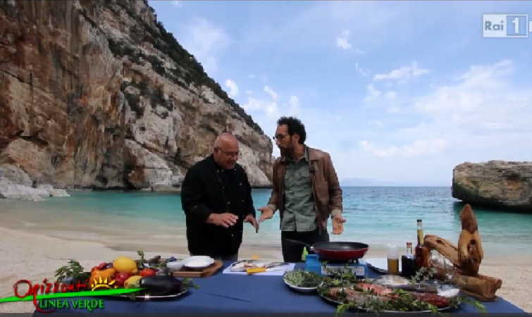 Federico Quaranta di Linea Verde a Cala Mariolu