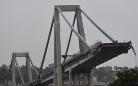 Ponte Morandi crollato a Genova - Foto Twitter Il Sole 24 Ore