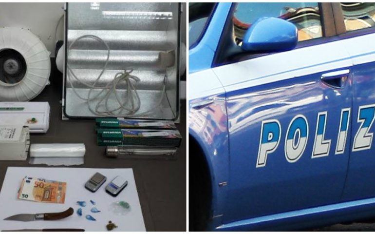 Cagliari: arrestato 25enne per spaccio. In casa aveva droga e tutto l’occorrente per coltivare cannabis