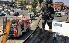 incendio al Porto di Cagliari