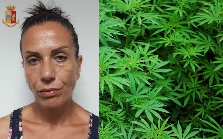 marijuana anna carrusci polizia arresto via magellano sant'elia