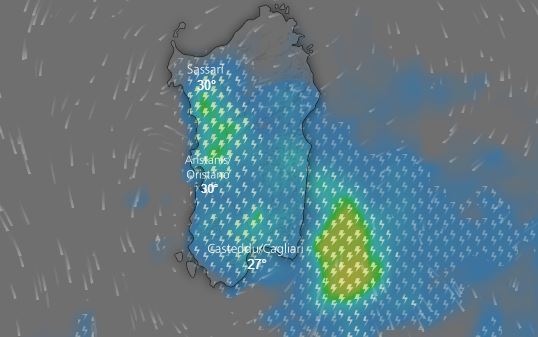 Meteo: attesi temporali e nubifragi in tutta l’Isola