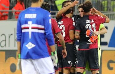 Cagliari - Sampdoria dopo la parata di Cragno